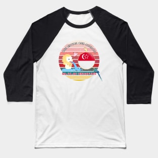 Retro Cute Lion in Retro Vintage Sunset Grunge Design Baseball T-Shirt